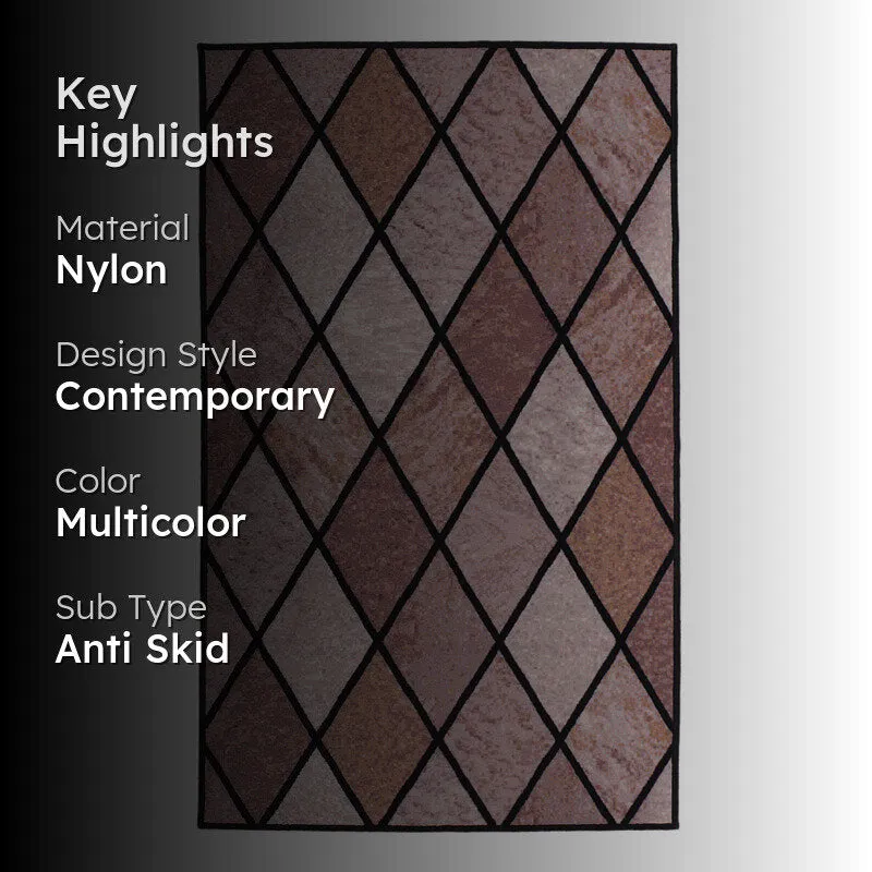 Earthy Diamond Anti-Skid Carpet media 2