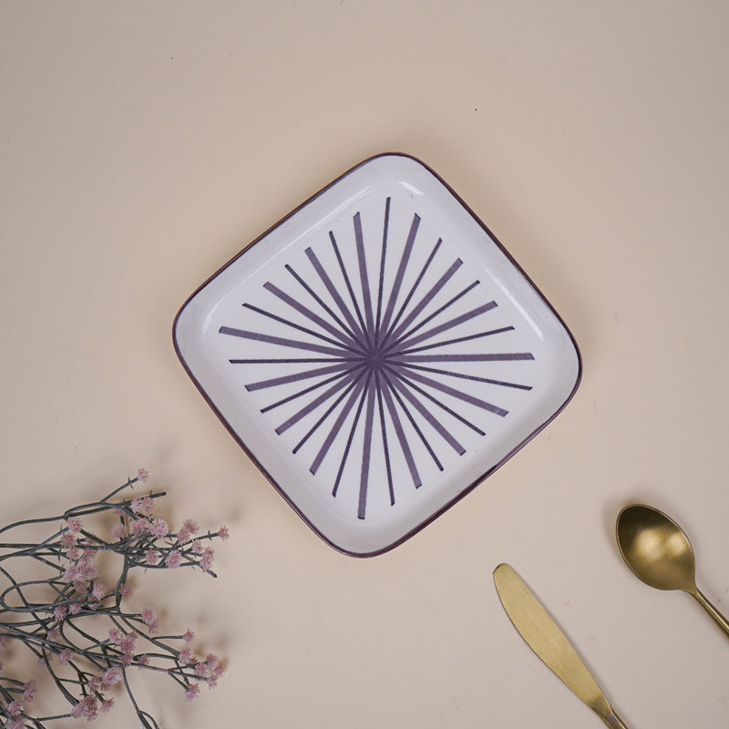 Mario Maroon Square Snack Plate - Set Of Two media 3