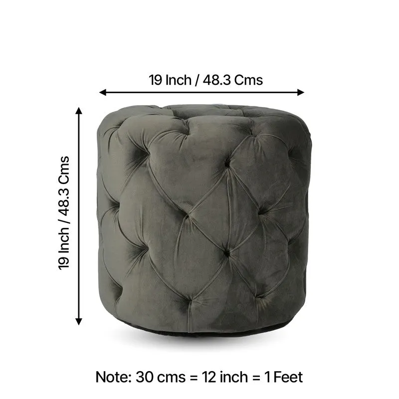 Hrixon Pine Wood Ottomans (Black) - Set Of Two media 10