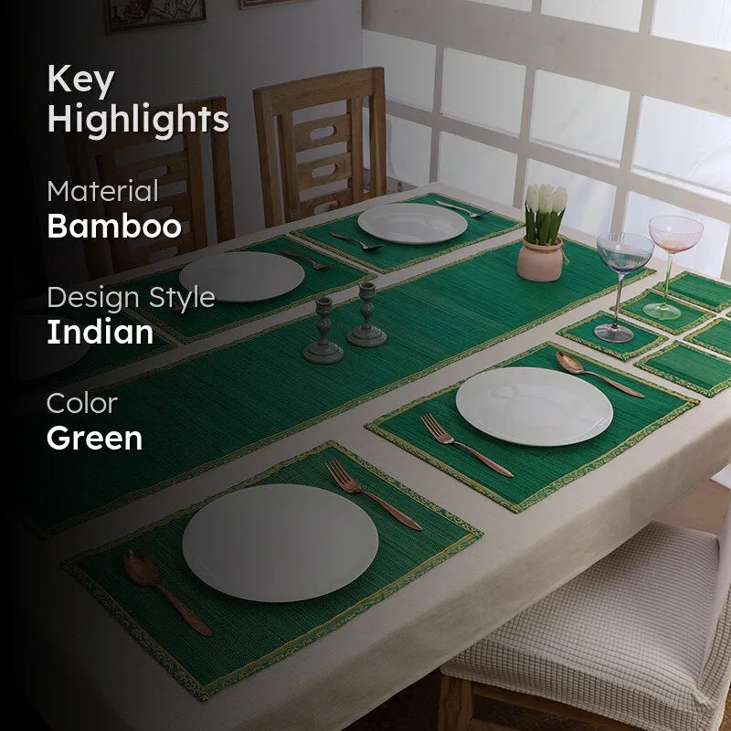 Eco Sip Bamboo Kitchen Linen Set (Green) - Thirteen Piece Set media 2