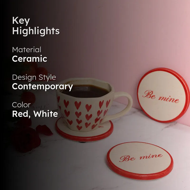 Love Lore Ceramic Coffee Mug (200 mL) - Two Piece Set media 2