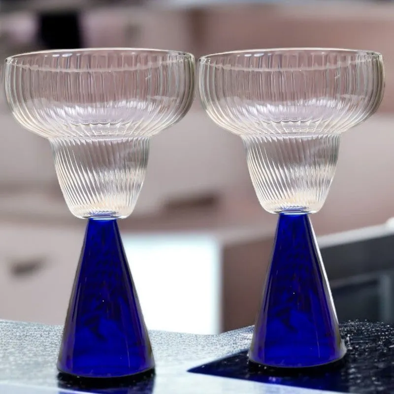 Indigo Charm Goblet Glass(240 mL) - Set Of Two media 1