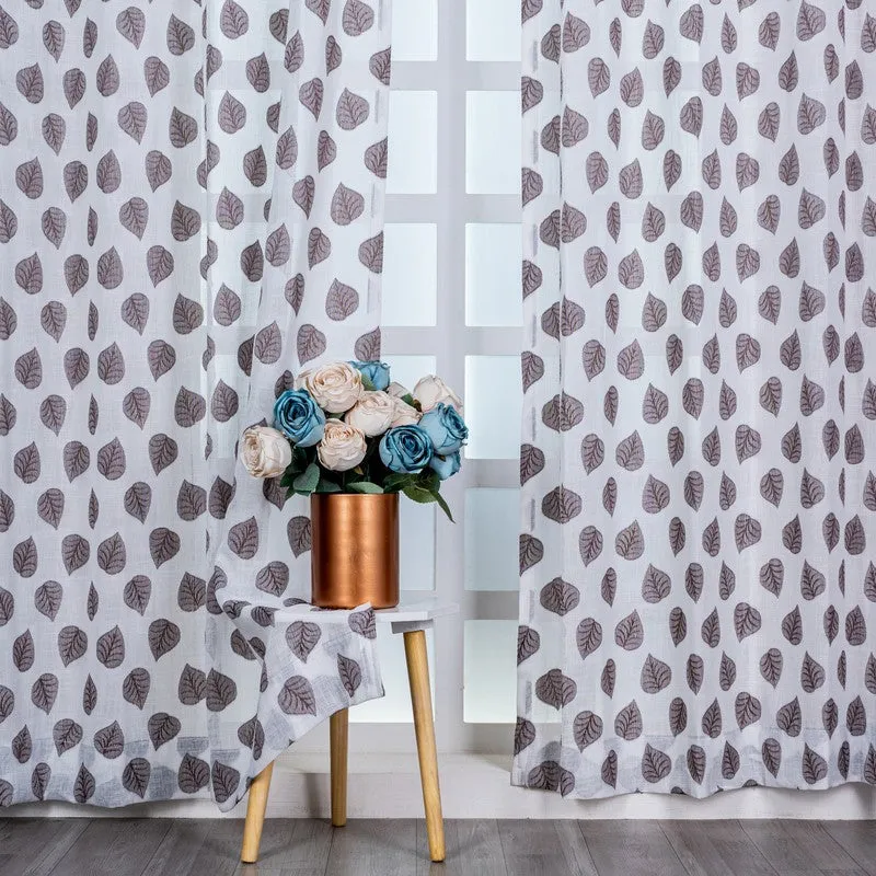 Kivelle Premium Floral Curtain - Set Of Two media 1