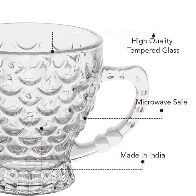 Fish Glass Tea Cup (200 mL Each) -  Set of Six media 4
