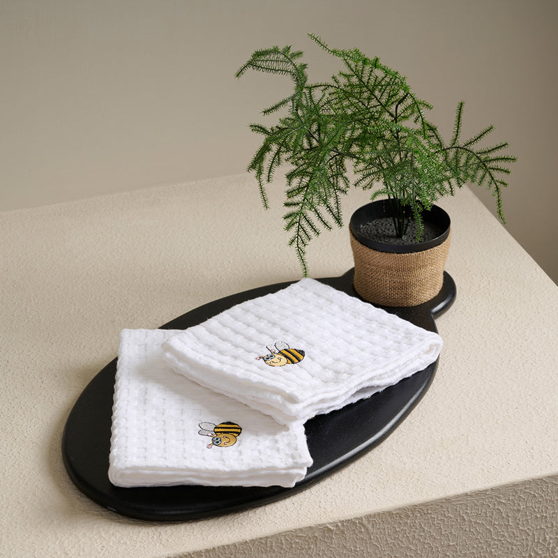 Baby Bee Hand Towel - Set Of Two