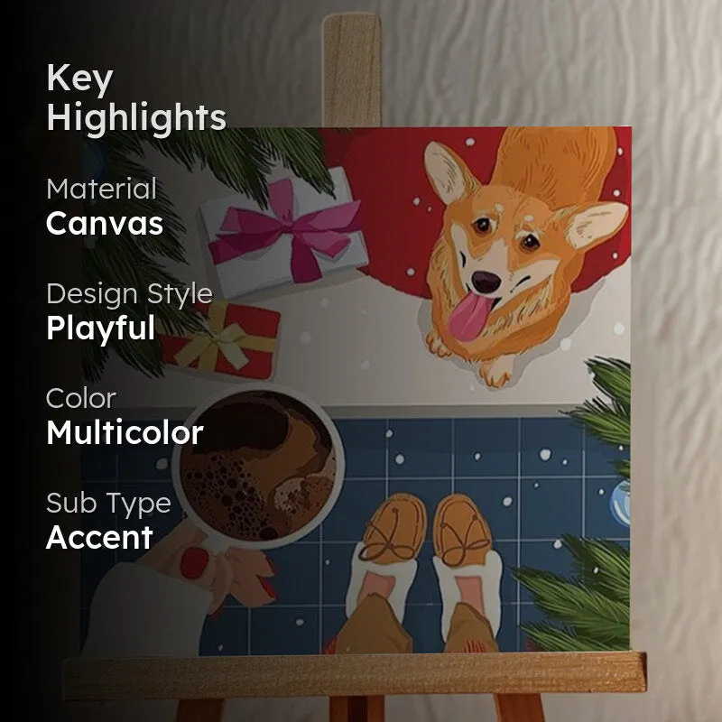 Coffee & Corgis Canvas Showpiece media 2