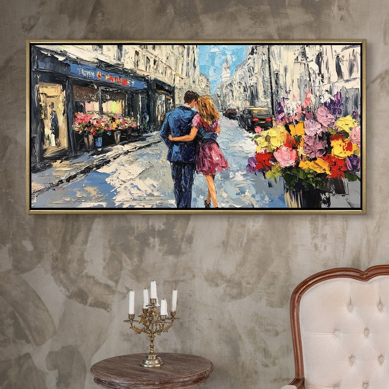 Blossom Affair Canvas Wall Painting With Frame