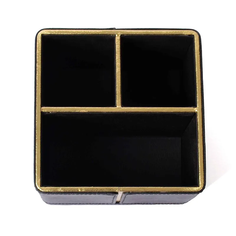 Ceastra Faux Leather Desk Organizer - Black media 7