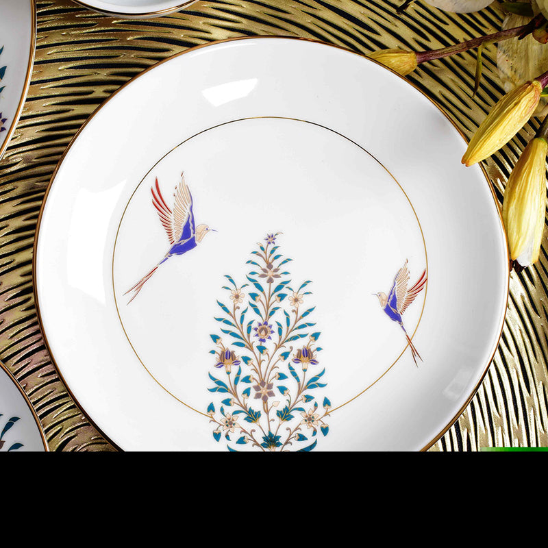 Gilded Shahi 24k Gold Brushed Porcelain Dinner Set - 21 Piece Set media 7