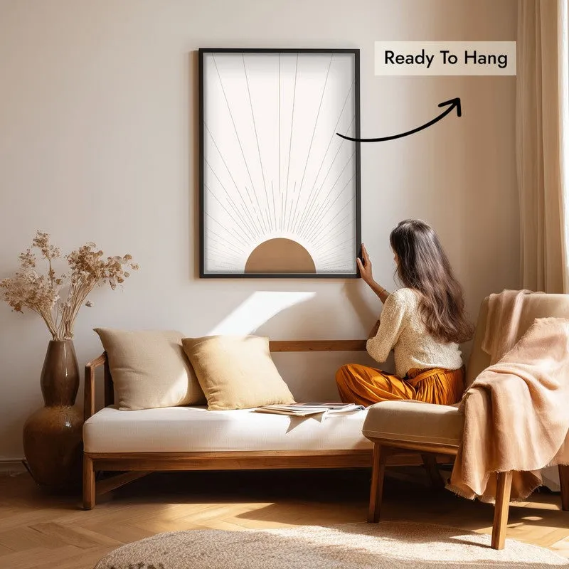 Radiant Calm Canvas Wall Painting With Black Frame media 7