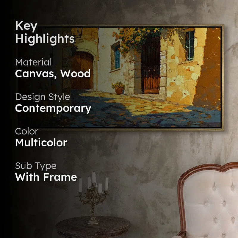 Masonry Canvas Wall Painting With Frame media 2