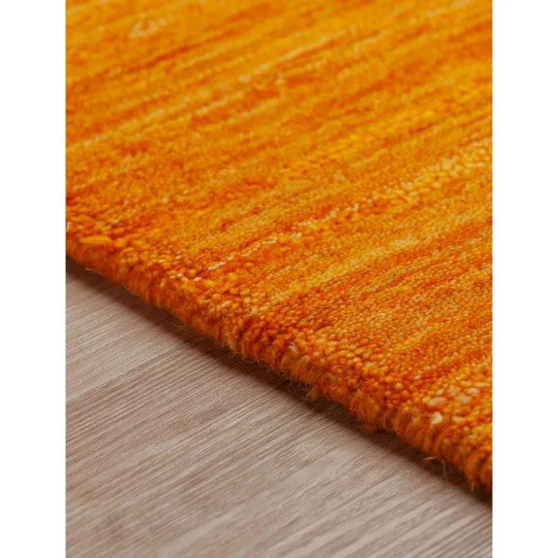 Aylin Hand Woven Wool Rug - Orange media 6