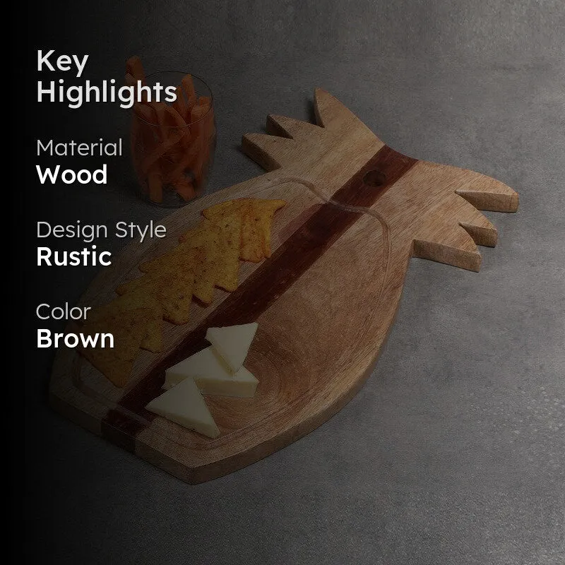 Silvan Ananas Wood Platter media 2