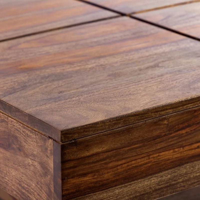 Tervon Sheesham Wooden Center Table - Dark Brown media 6