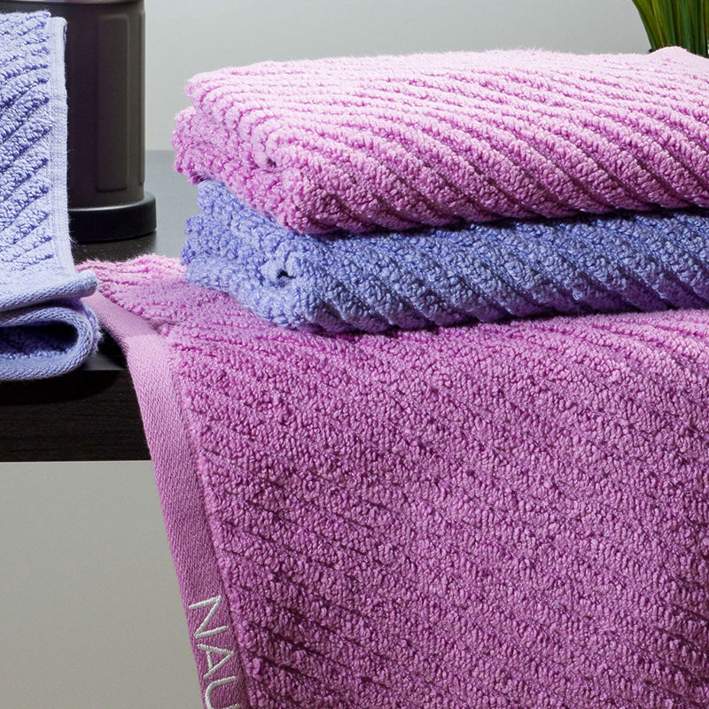 Nautica Riviera Soft Cotton Hand & Face Towel (Light Blue & Lilac) - Set Of Four media 3