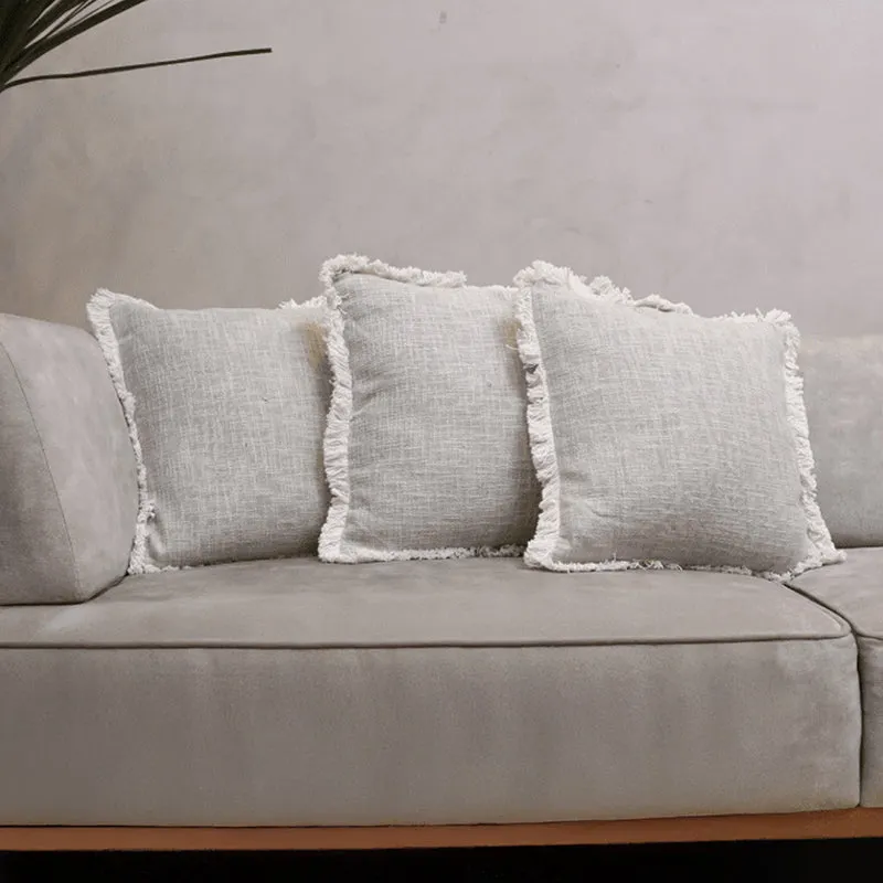 Cozy Codex Tufted Cushion Cover (Grey) - Set Of Three media 1