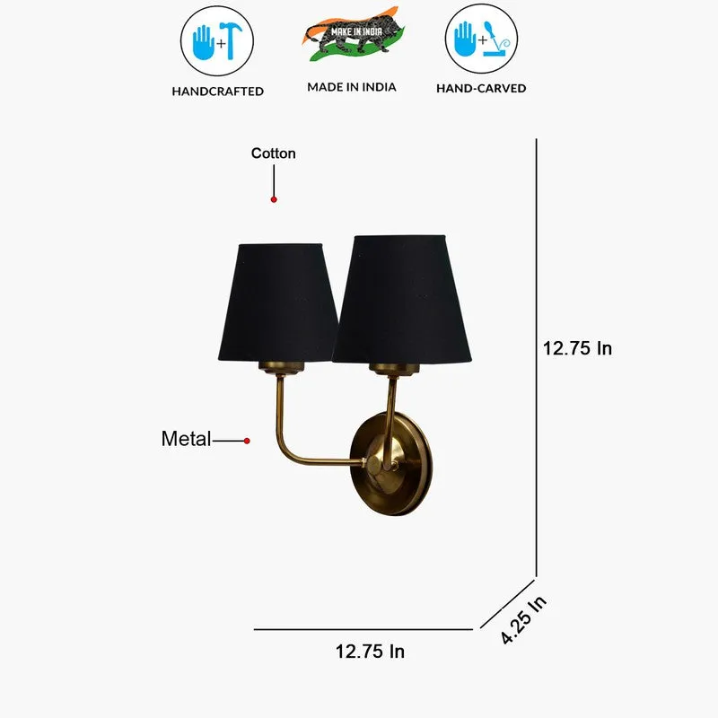 Lumoire Duo Cone Metal Wall Lamp - Gold,Black media 8