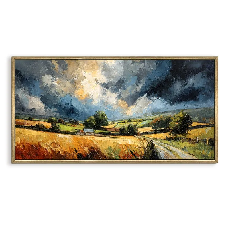 Golden Fields Canvas Wall Painting With Frame media 3