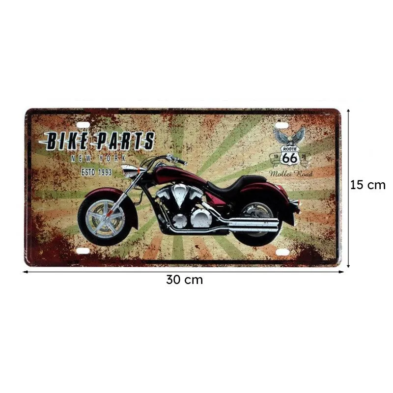 Bike Parts Route66 Metal Wall Accent media 8
