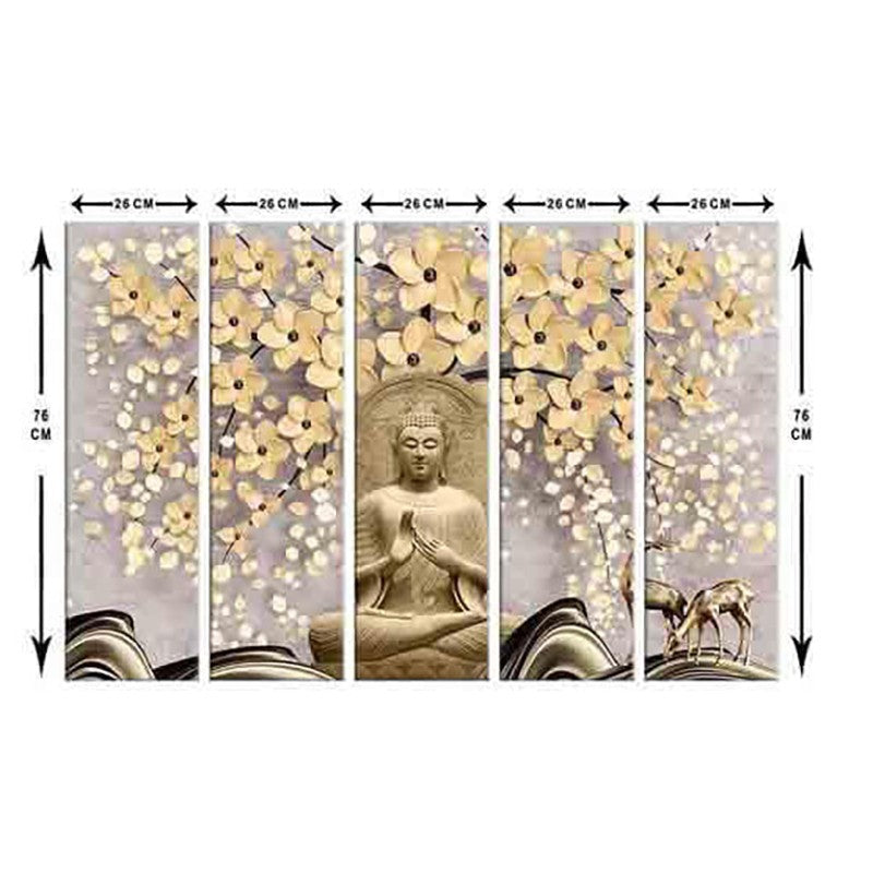 Peace Temple Wall Art - Five Piece Set media 8