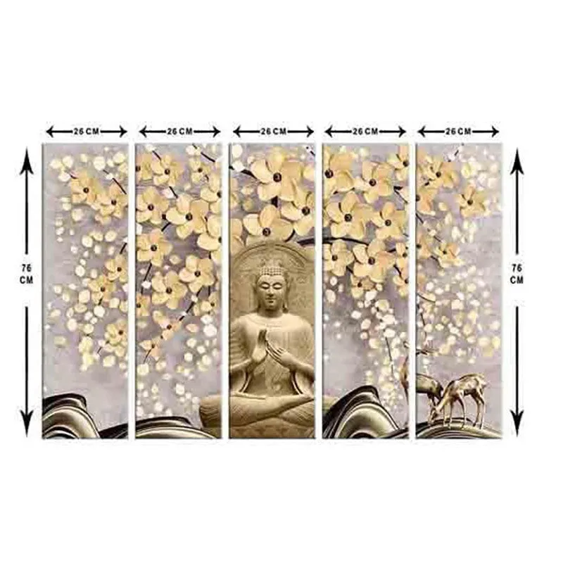 Peace Temple Wall Art - Five Piece Set media 8