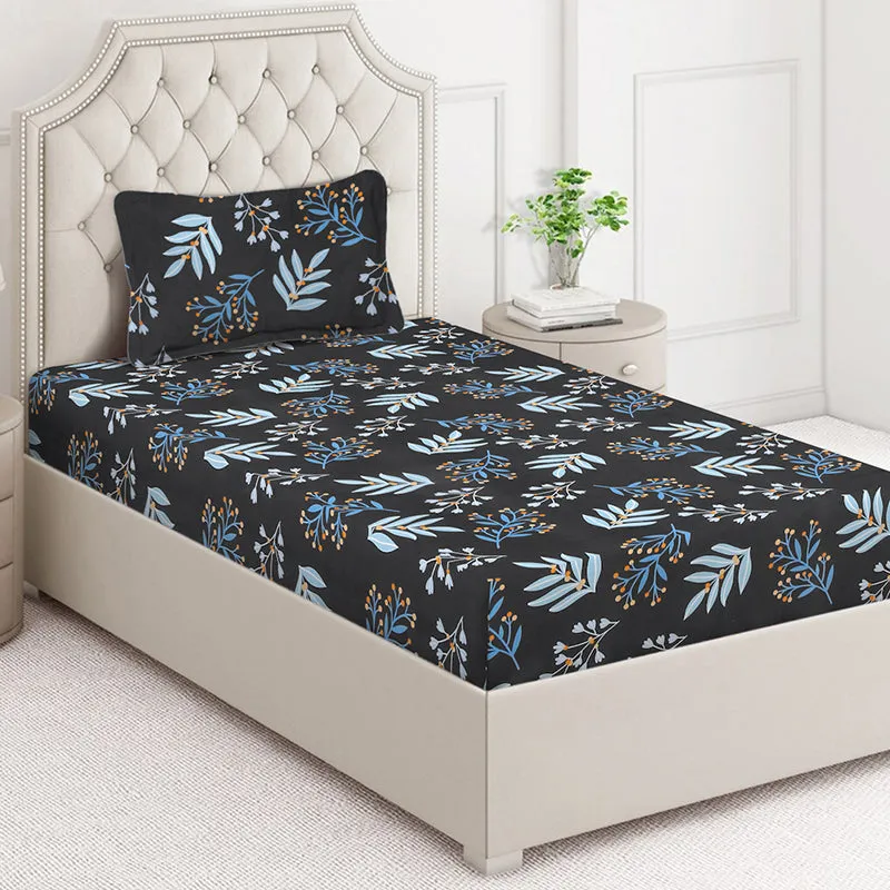 Iris Isle Floral Bedsheet - 130 GSM media 1