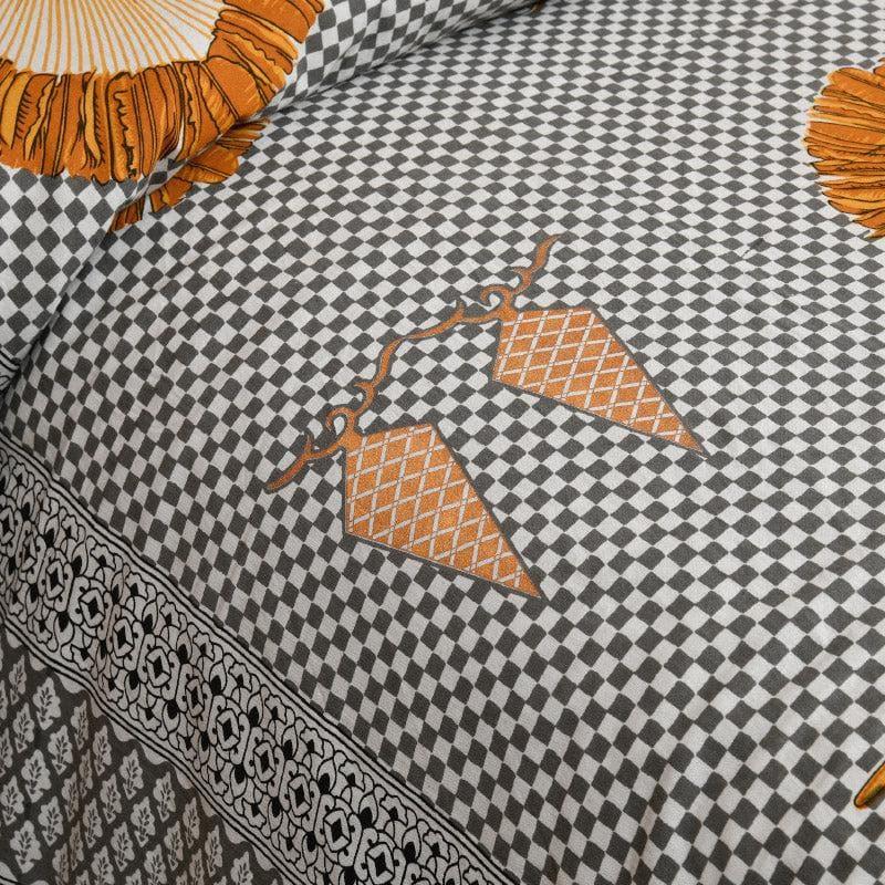 Mayoor Mela Cotton Bedsheet (Grey) - 260 TC media 3