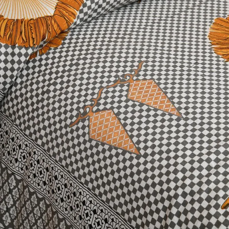 Mayoor Mela Cotton Bedsheet (Grey) - 260 TC media 3