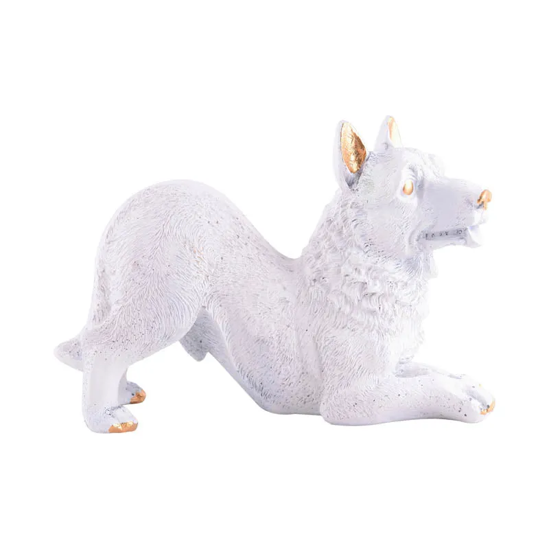 Bark & Bow Painted Polyresin Show Piece - White media 3
