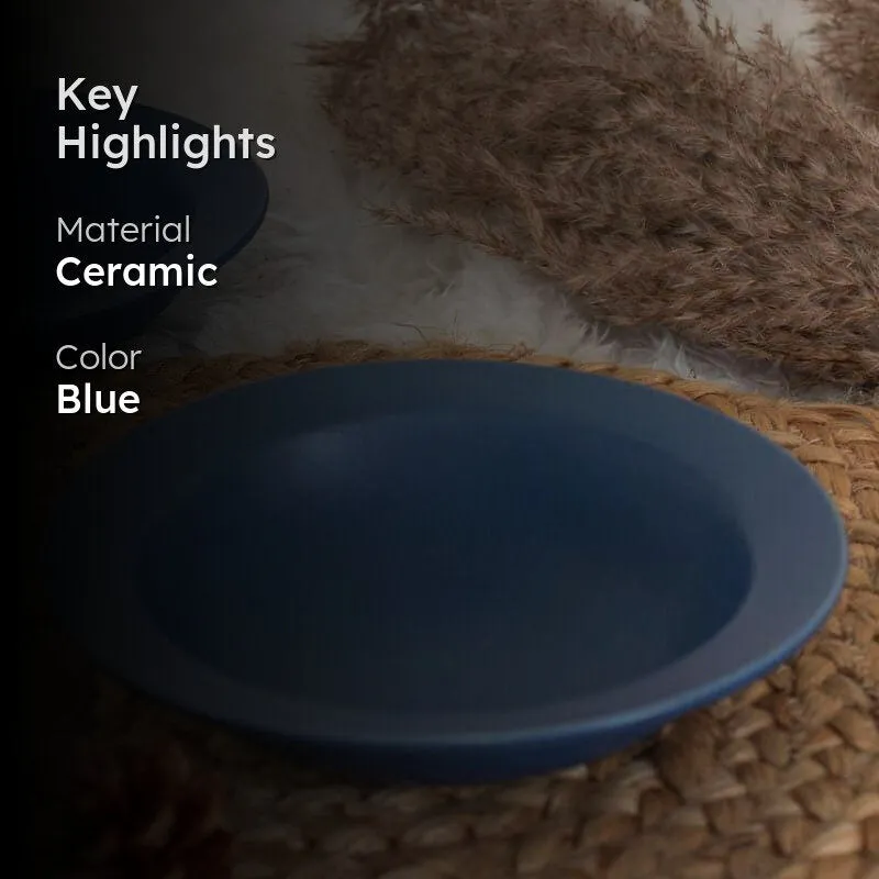Rubeena Blue Pasta Plate - Set Of Two media 2