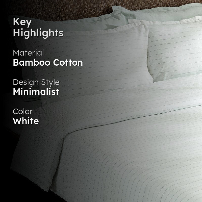 Moonlit Taupe Dobby Duvet Cover media 2