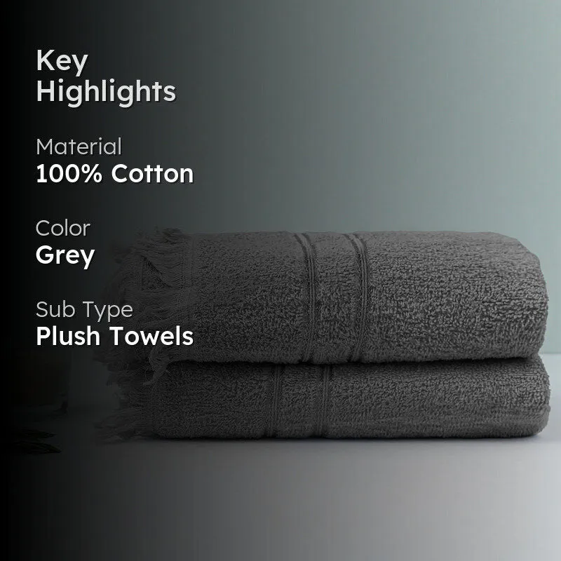 Micro Cotton LuxeDry Soothe Hand Towel (Dark Grey) - Set Of Two media 2