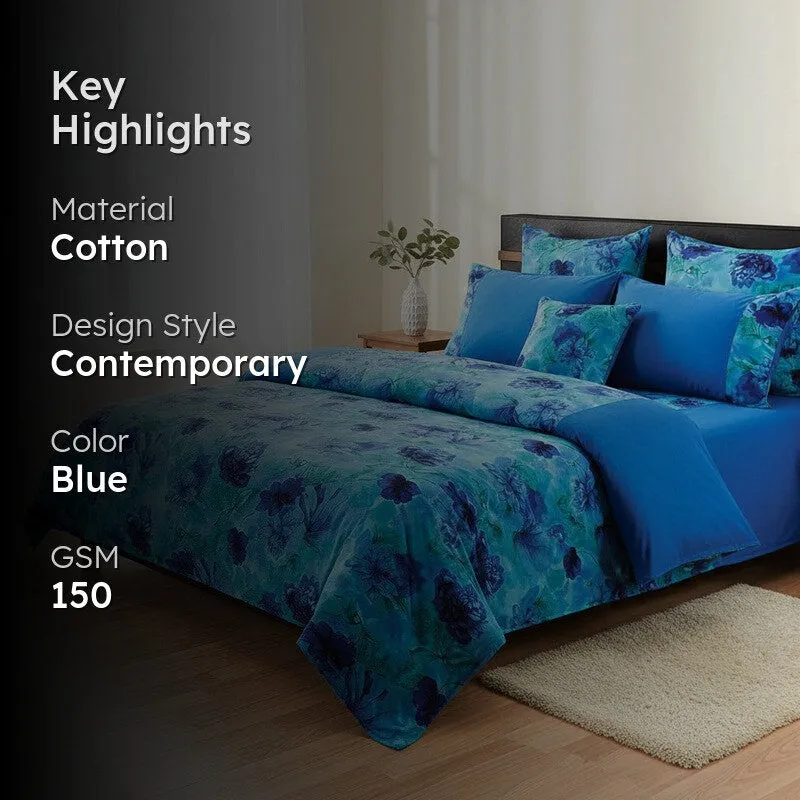 Swayam Blue Bliss Cotton Comforter - 150 GSM media 2