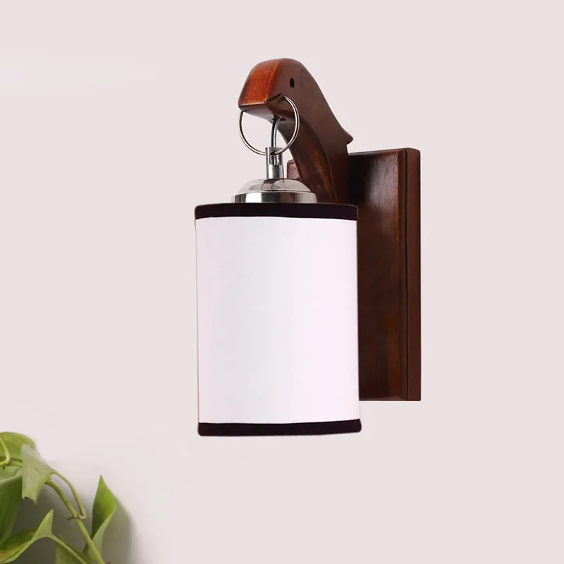 Estrella Edge Wooden Wall Lamp - White media 3