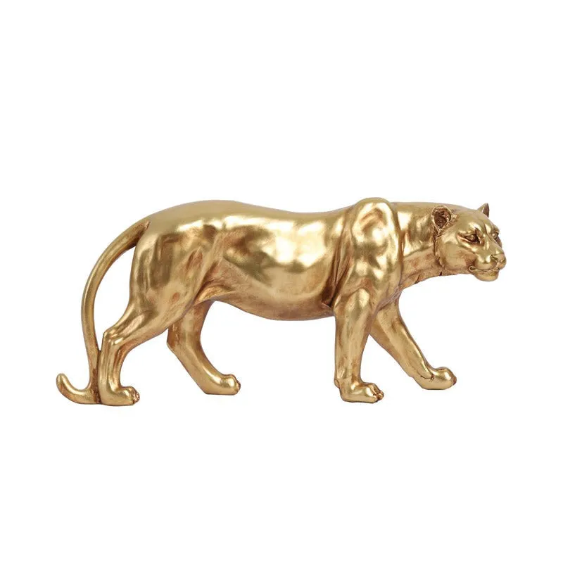 Golden Leopard Showpiece media 6