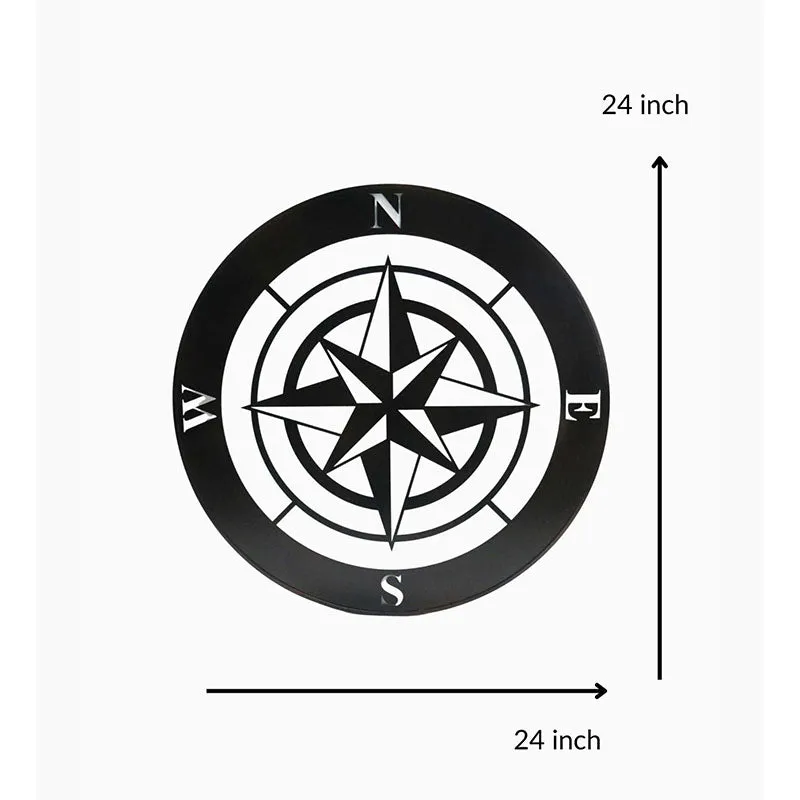 Compass Black Iron Wall Accent media 5