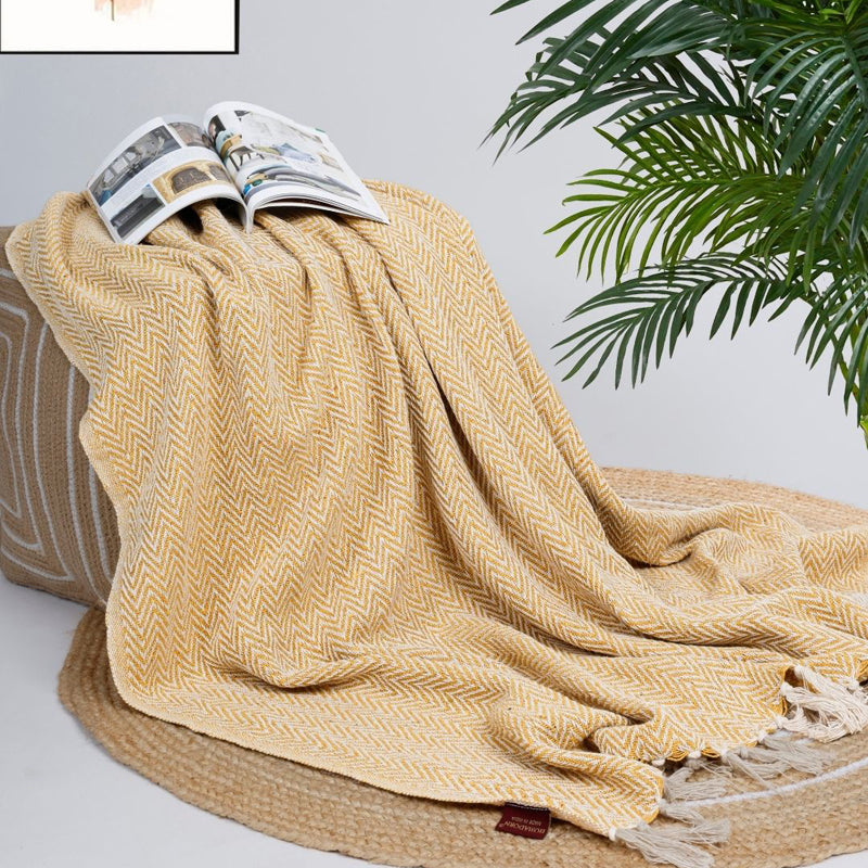 Mocha Wave Throw - Yellow media 5