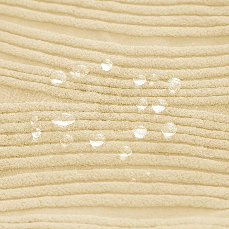 Velvet Night Solid Sofa Cover - Pale Yellow media 4