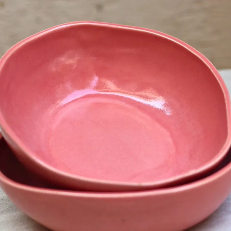 Pietro Ceramic Serving Bowl (Pink) - 550 mL media 4