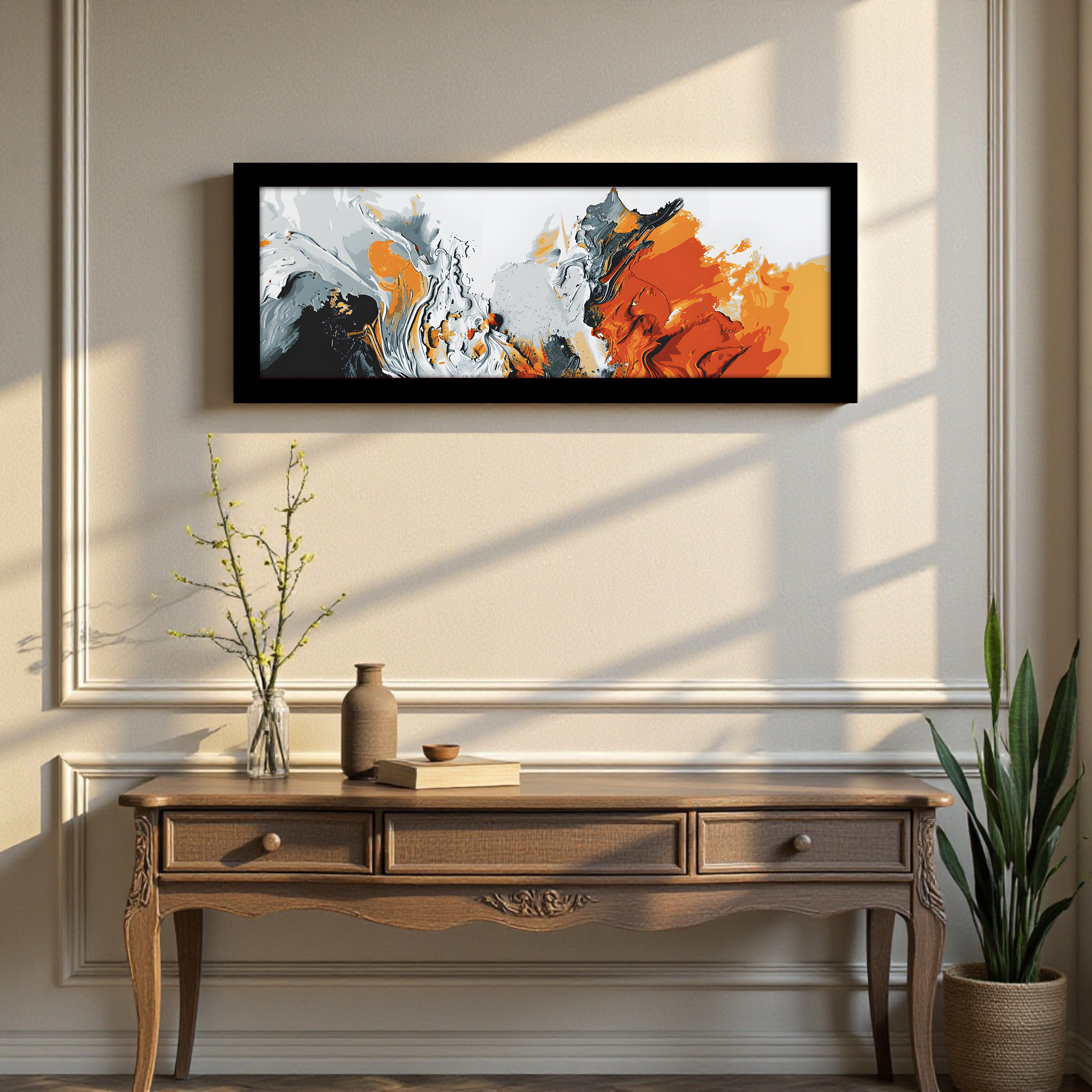 Aestrel Abstract Wall Art With Frame
