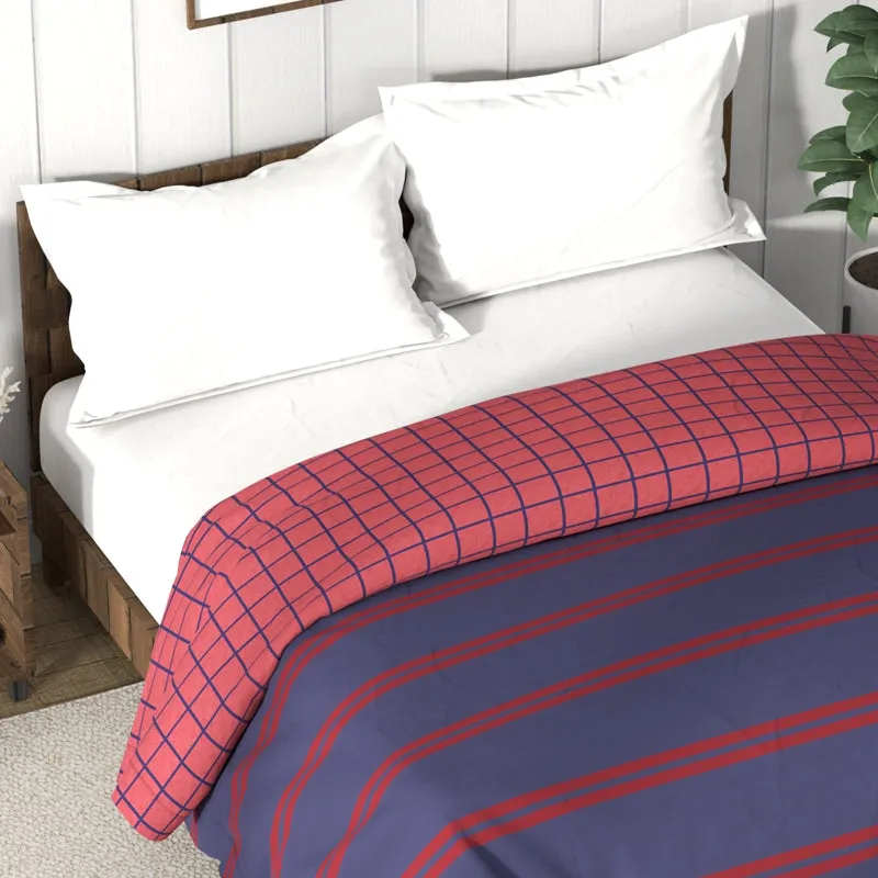 Nautica Mosaic Luxe Reversible Comforter (Red,Navy) - 130 GSM media 4