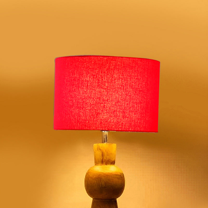 Angler Wooden Table Lamp - Red,Brown media 4