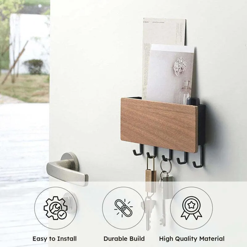 Onio Wooden Key Holder - Brown media 4