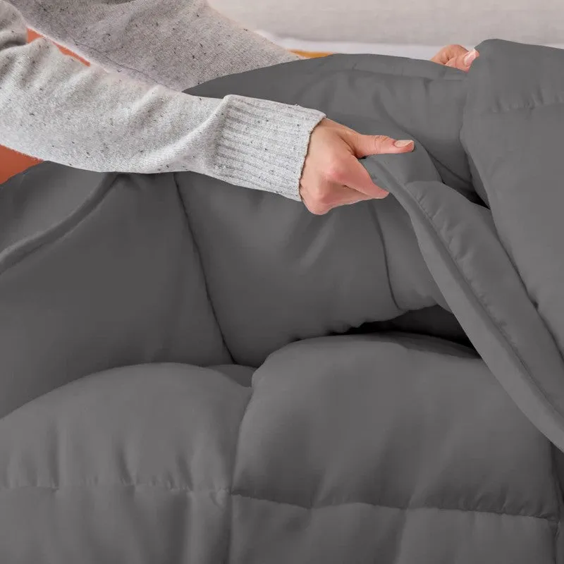 Alverra Solid Comforter (Dark Grey) 150 GSM media 4