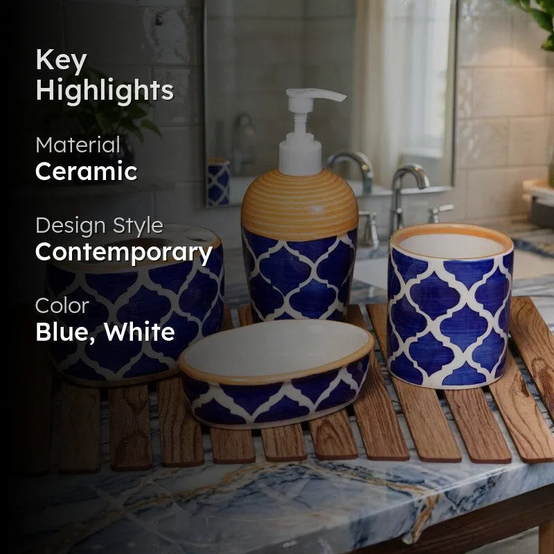 Bloom Aura Ceramic Bathroom Set - Four Piece Set media 2
