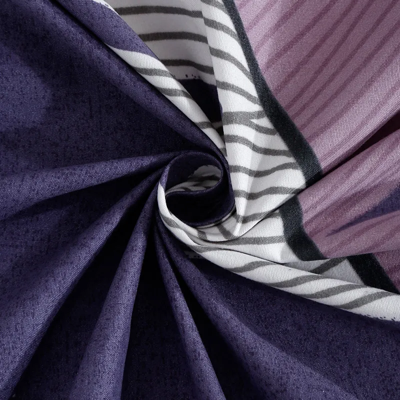 Tropi Tropi Floral Bedsheet (Purple) - 130 GSM media 5