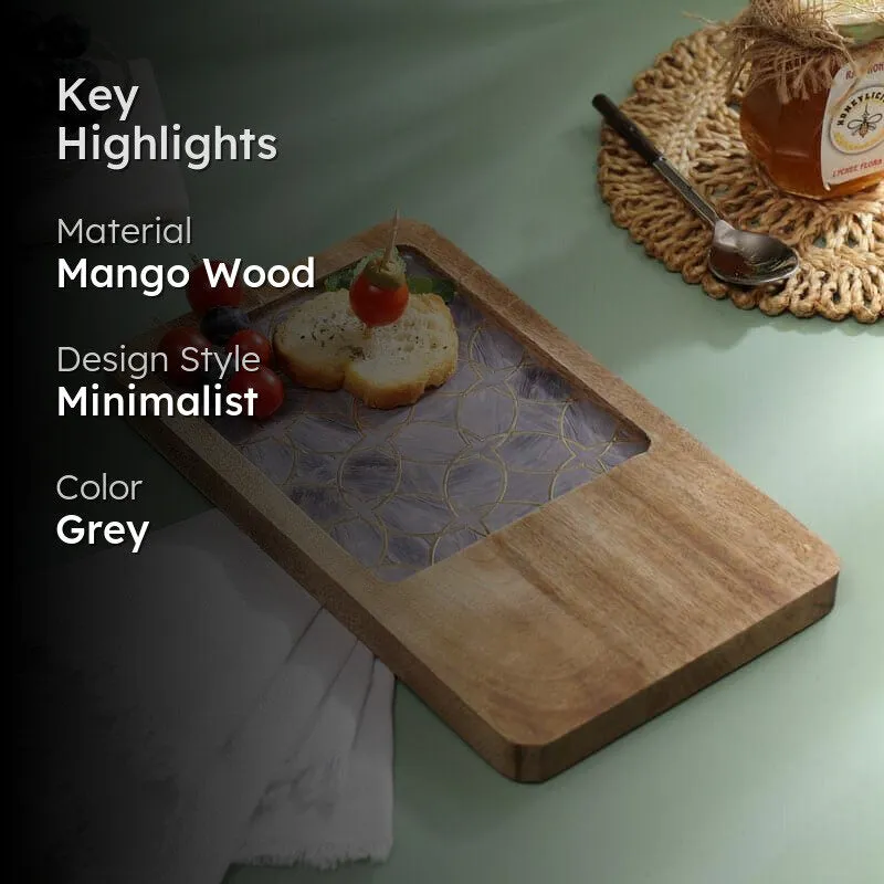 Chiva Gale Mangowood Wood Platter media 2