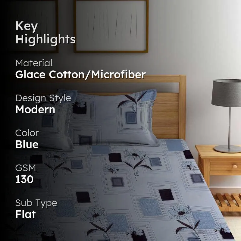 Amaranthe Printed Microfiber Bedsheet - 130 GSM media 2