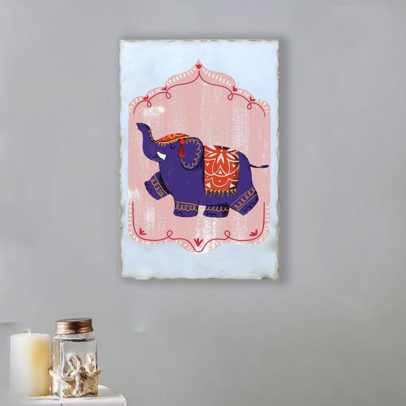 Rajwadi Hathi Marble Wall Art - 8 Inches