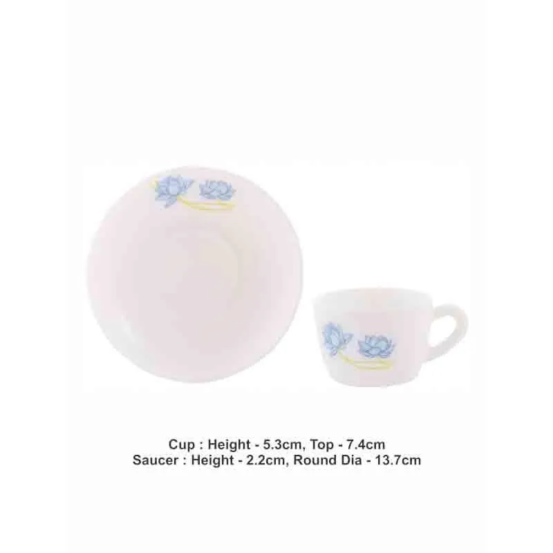 Cello Florita Tea Cup with saucer- Set of Twelve media 5
